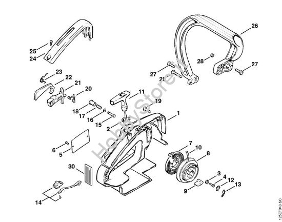 Dispositivo di avviamento Motoseghe a benzina (MS) 009 E della marca STIHL
