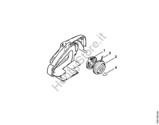 Dispositivo di avviamento (35.85), (25.84) Motoseghe a benzina (MS) 009 E della marca STIHL