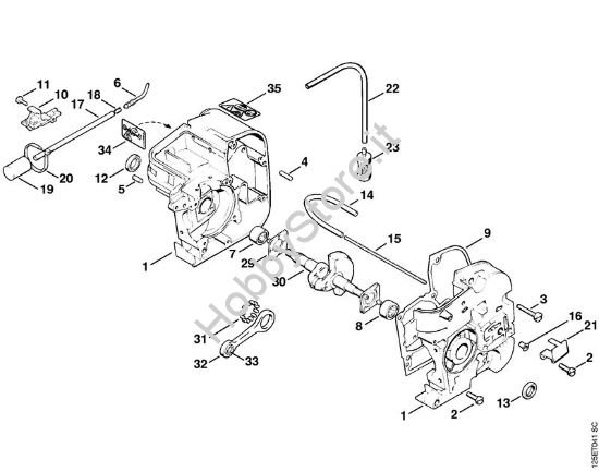 Carter albero a gomito Motoseghe a benzina (MS) 009 LQ della marca STIHL