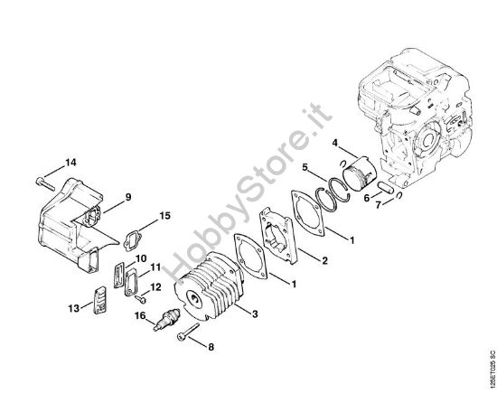 Cilindro Motoseghe a benzina (MS) 009 LQ della marca STIHL
