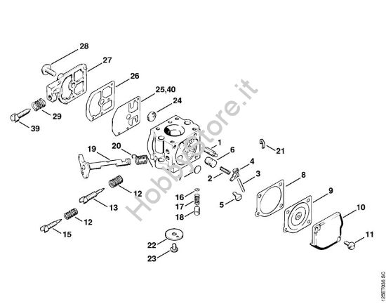 Carburatore C1S-S1 Motoseghe a benzina (MS) 010 AV della marca STIHL