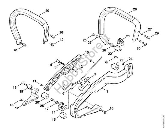 Impugnatura Motoseghe a benzina (MS) 010 AV della marca STIHL