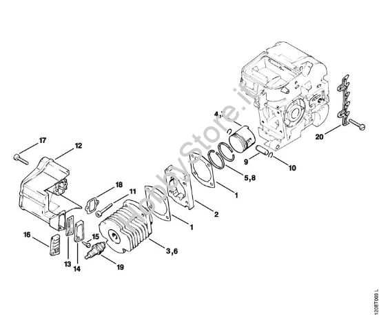 Cilindro Motoseghe a benzina (MS) 011 AVE della marca STIHL