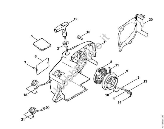 Dispositivo di avviamento Motoseghe a benzina (MS) 012 AVTEQ della marca STIHL