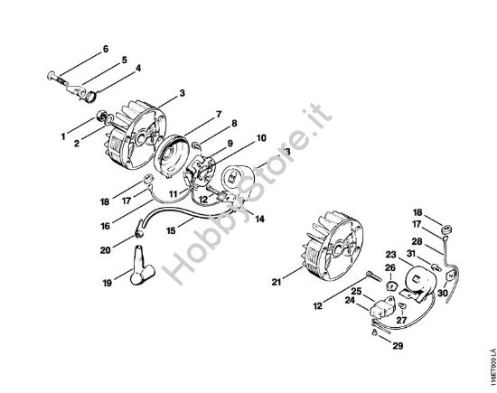 Impianto di accesione Motoseghe a benzina (MS) 015 AVQ della marca STIHL