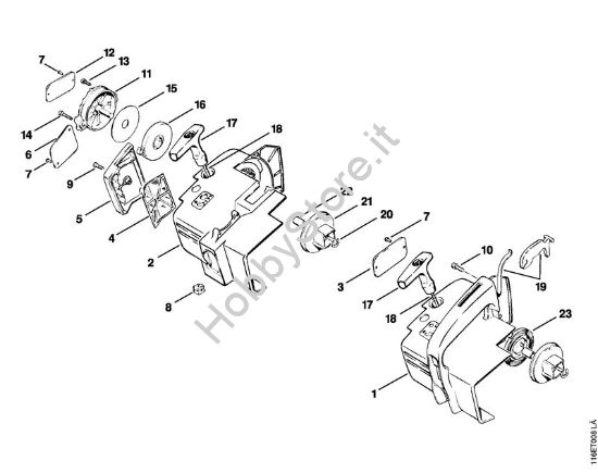 Impugnatura con cappottatura Motoseghe a benzina (MS) 015 AVQ della marca STIHL