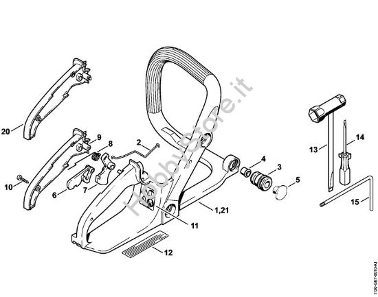 Manico a telaio, Attrezzi Motoseghe a benzina (MS) 017 della marca STIHL