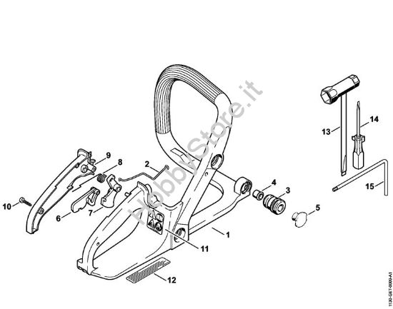 Manico a telaio, Attrezzi Motoseghe a benzina (MS) 018 C della marca STIHL