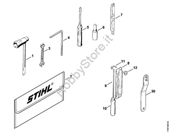 Attrezzi, accessorio a richiesta Motoseghe a benzina (MS) 020 (1114) della marca STIHL