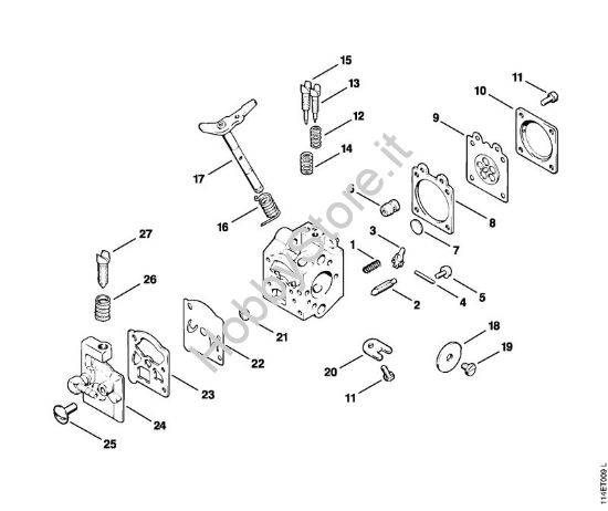 Carburatore WT-15 Motoseghe a benzina (MS) 020 (1114) della marca STIHL