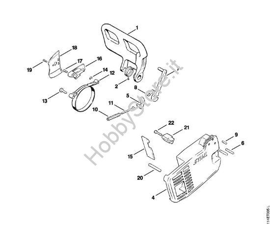 Freno catena Motoseghe a benzina (MS) 020 (1114) della marca STIHL