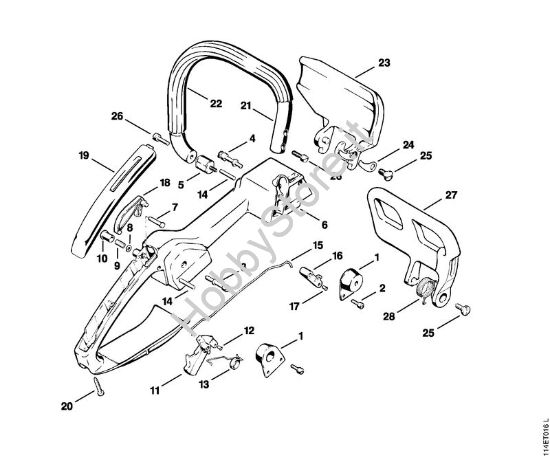 Impugnatura professional Motoseghe a benzina (MS) 020 (1114) della marca STIHL