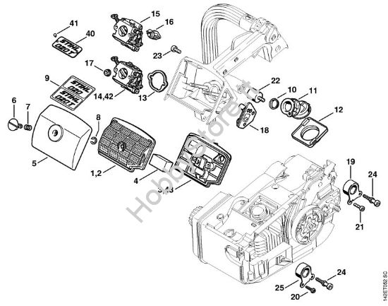 Filtro aria 020 T Motoseghe a benzina (MS) 020 T della marca STIHL