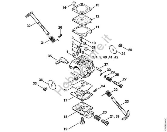 Carburatore WT-283, WT-498, WT-503, WT-313 USA Motoseghe a benzina (MS) 023 della marca STIHL