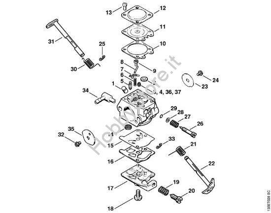 Carburatore 023 L WT-360, WT-396 Motoseghe a benzina (MS) 023 L della marca STIHL