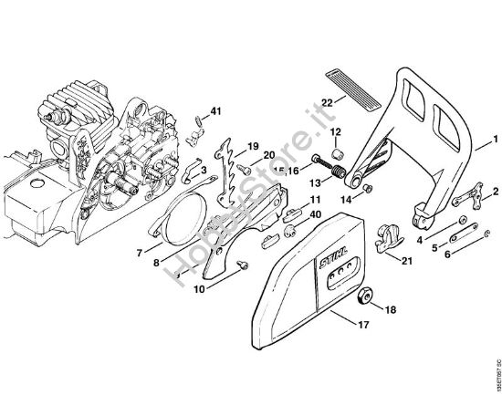 Freno catena Motoseghe a benzina (MS) 023 Z della marca STIHL