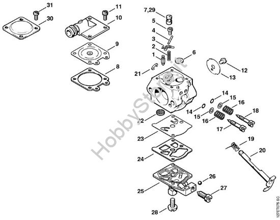Carburatore WT-426 Motoseghe a benzina (MS) 024 S della marca STIHL