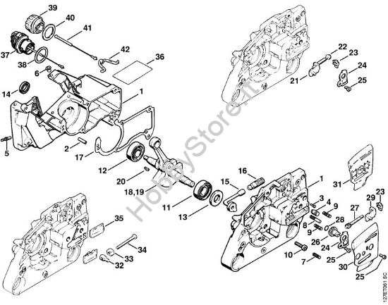 Carter albero a gomito Motoseghe a benzina (MS) 024 SW della marca STIHL