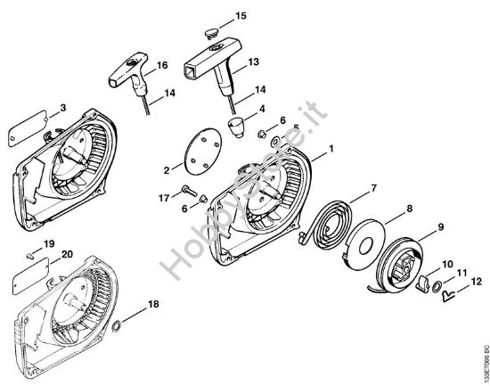 Dispositivo di avviamento Motoseghe a benzina (MS) 026 C della marca STIHL