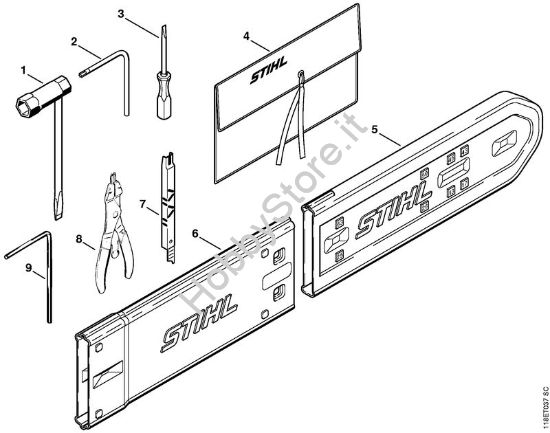 Attrezzi, accessorio a richiesta Motoseghe a benzina (MS) 028 della marca STIHL