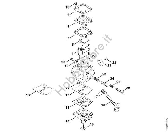 Carburatore WT-16 Motoseghe a benzina (MS) 028 W della marca STIHL