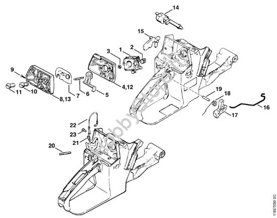 Filtro aria Motoseghe a benzina (MS) 028 WB della marca STIHL