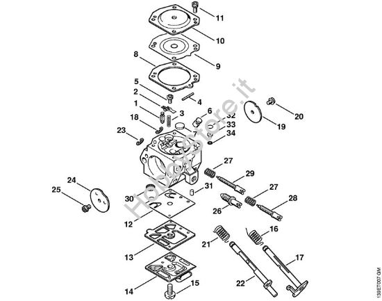 Carburatore HD-5 Motoseghe a benzina (MS) 029 della marca STIHL