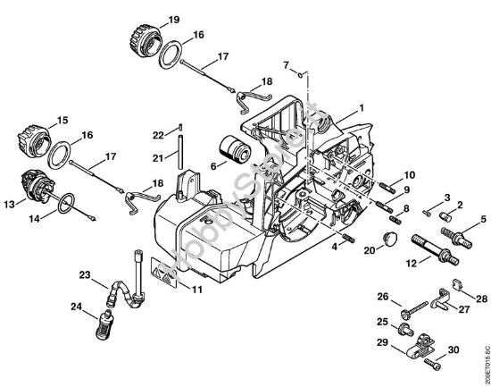 Carcassa motore Motoseghe a benzina (MS) 029 della marca STIHL