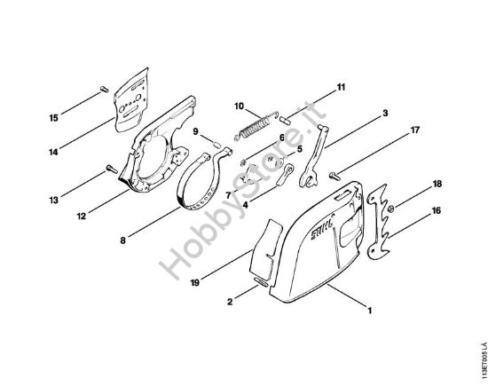 Freno catena, coperchio rocchetto catena Motoseghe a benzina (MS) 031 della marca STIHL