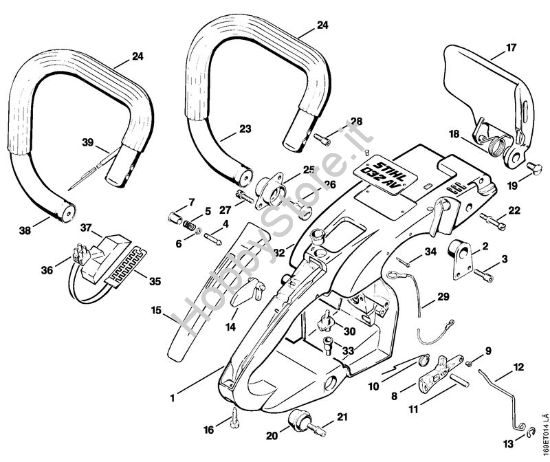 Manico a telaio Motoseghe a benzina (MS) 032 AVQ della marca STIHL