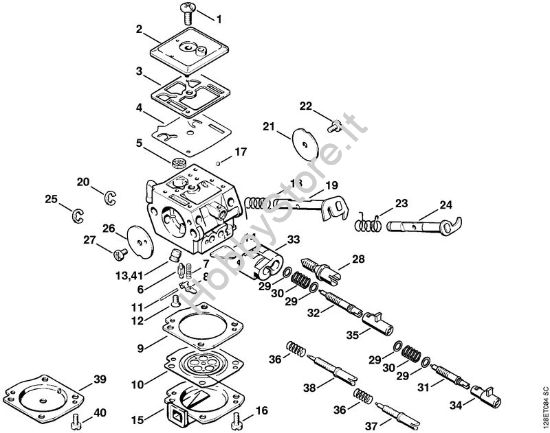 Carburatore C3A-S39 Motoseghe a benzina (MS) 034 della marca STIHL