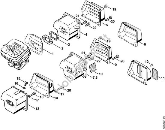 Silenziatore Motoseghe a benzina (MS) 034 S della marca STIHL