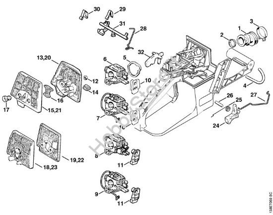 Filtro aria Motoseghe a benzina (MS) 036 Arctic della marca STIHL