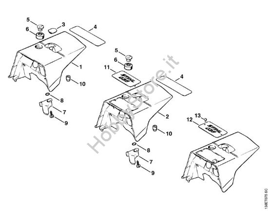 Cappottatura Motoseghe a benzina (MS) 036 BR della marca STIHL