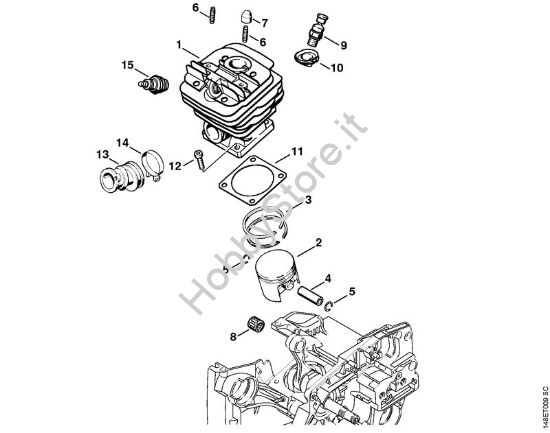 Cilindro Motoseghe a benzina (MS) 036 QS della marca STIHL