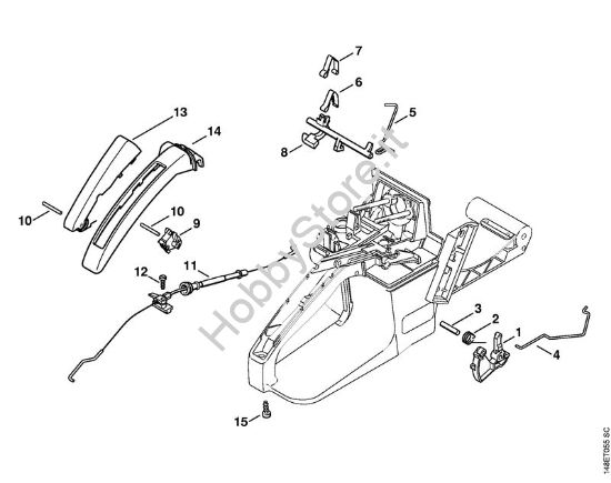 Comando gas Motoseghe a benzina (MS) 036 QS della marca STIHL