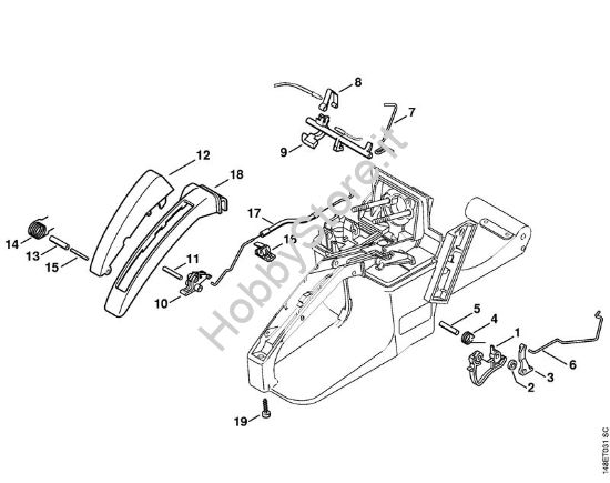 Comando gas Motoseghe a benzina (MS) 036 QS della marca STIHL