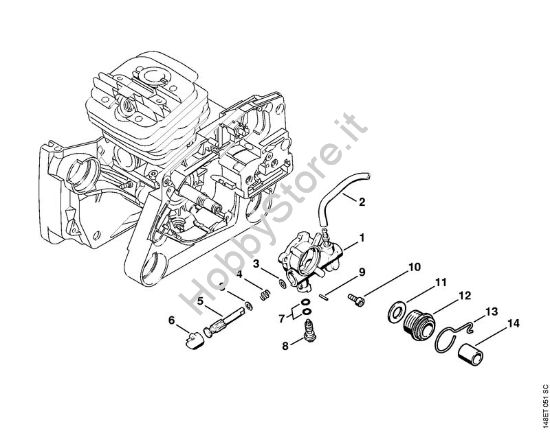 Pompa olio Motoseghe a benzina (MS) 036 QS della marca STIHL