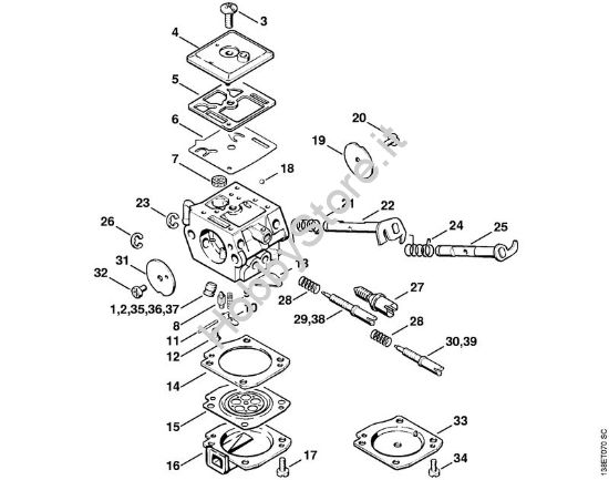Carburatore C3A-S31, C3A-S65 Motoseghe a benzina (MS) 036 W della marca STIHL