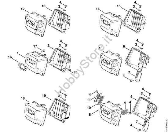 Silenziatore Motoseghe a benzina (MS) 038 MRII della marca STIHL