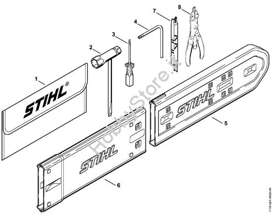 Attrezzi, accessorio a richiesta Motoseghe a benzina (MS) 038 S della marca STIHL