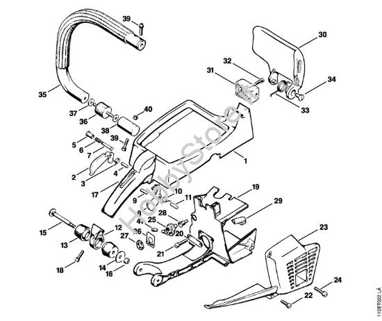 Manico a telaio, cappottatura Motoseghe a benzina (MS) 041 AVFBQ della marca STIHL