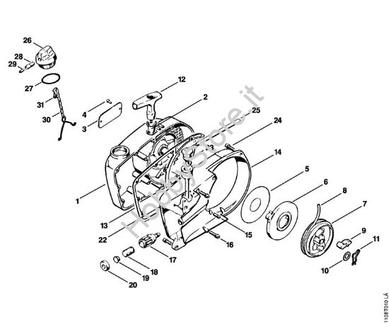 Dispositivo di avviamento Motoseghe a benzina (MS) 041 AVQ della marca STIHL