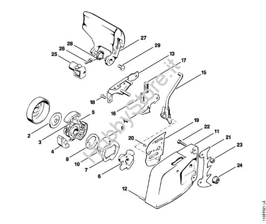 Freno catena giunto di stacco Motoseghe a benzina (MS) 041 AVQ della marca STIHL