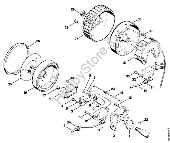 Impianto di accesione Motoseghe a benzina (MS) 041 AVQ della marca STIHL
