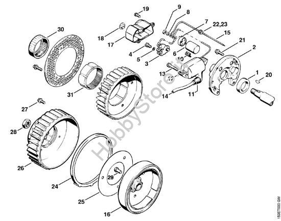 Impianto di accesione Motoseghe a benzina (MS) 041 FB della marca STIHL