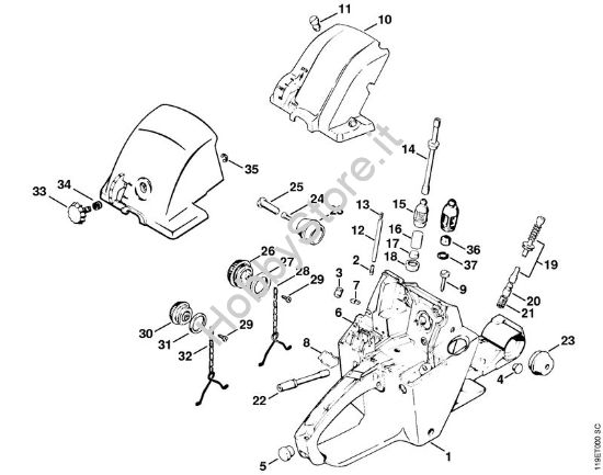 Corpo serbatoio Motoseghe a benzina (MS) 042 della marca STIHL