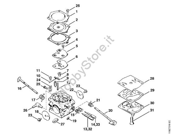 Carburatore Motoseghe a benzina (MS) 042 Q della marca STIHL