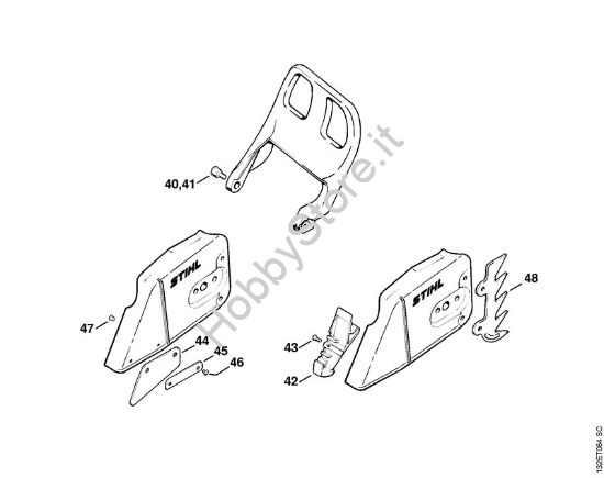 Coperchio rocchetto catena Motoseghe a benzina (MS) 044 della marca STIHL
