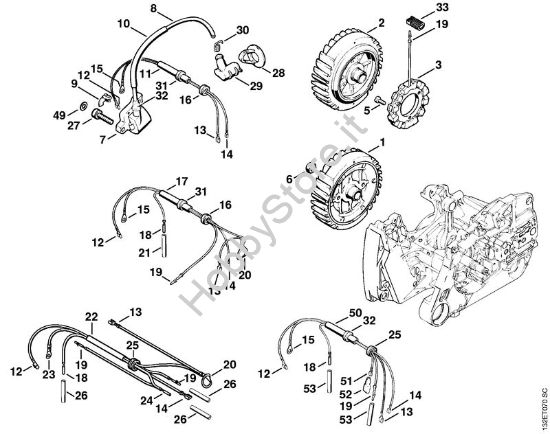 Impianto di accesione Motoseghe a benzina (MS) 044 C della marca STIHL